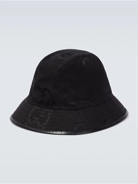 Gucci black canvas GG Bucket Hat